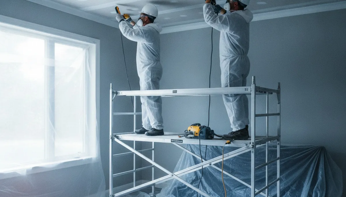 Ceiling water damage repair in Visalia, CA for stained, sagging home ceilings