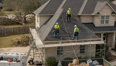 Storm damage restoration crew helping Visalia, CA homes recover from flooding and water damage