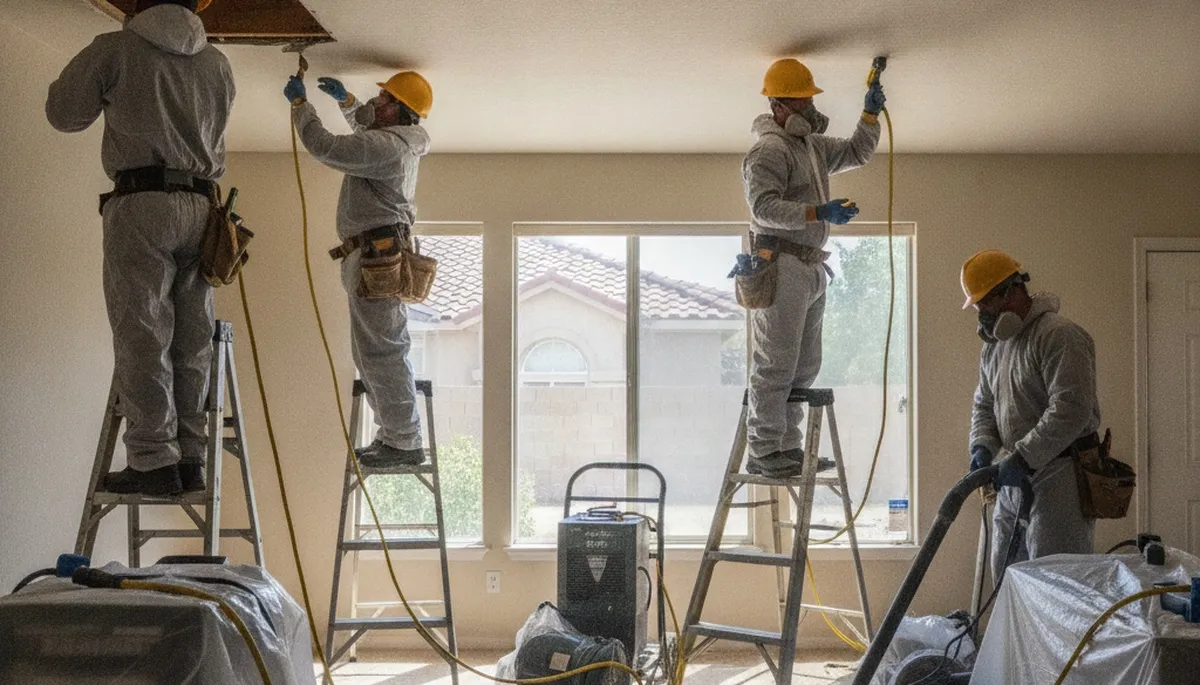 Water damage restoration team serving Visalia, CA with professional cleanup and repair services