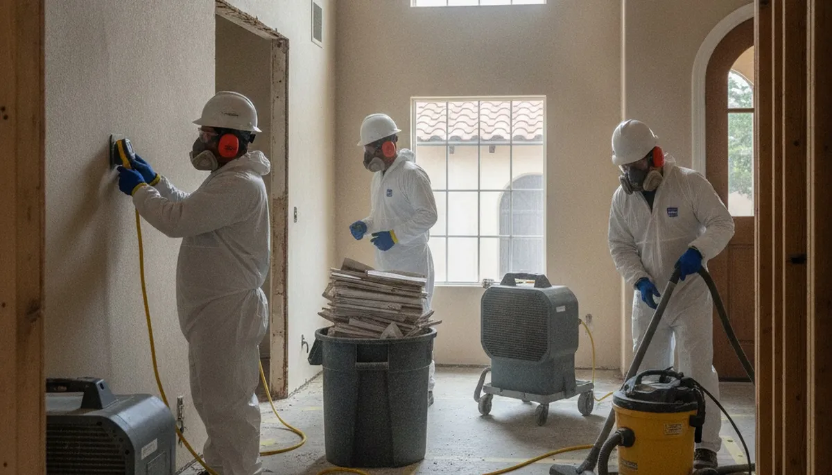 Water damage restoration team serving Visalia, CA with professional cleanup and repair services
