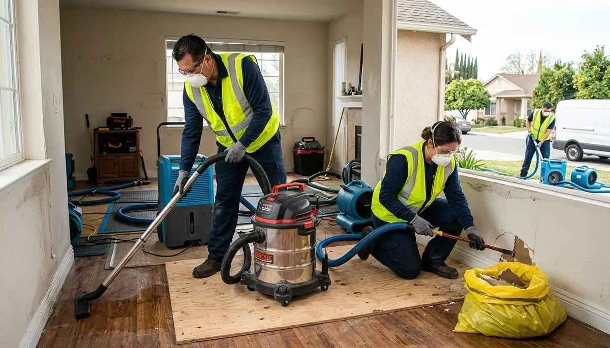 Water damage restoration team serving Visalia, CA with professional cleanup and repair services