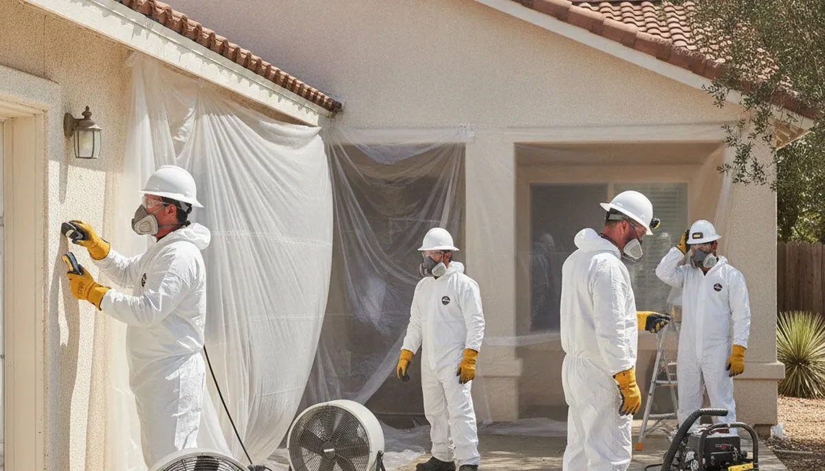 Water damage restoration team in Visalia, CA providing emergency cleanup and repair services