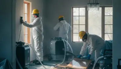 Water damage restoration team in Visalia, CA providing emergency cleanup and repair services