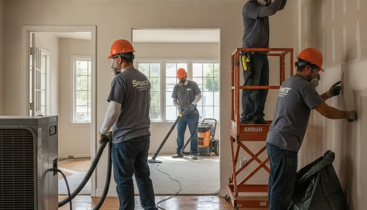 Water damage restoration team serving Visalia, CA for water extraction and property drying