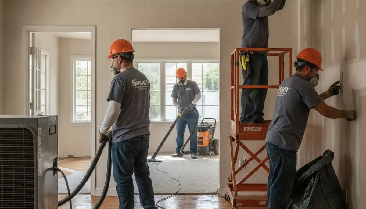 Water damage restoration team serving Visalia, CA for water extraction and property drying