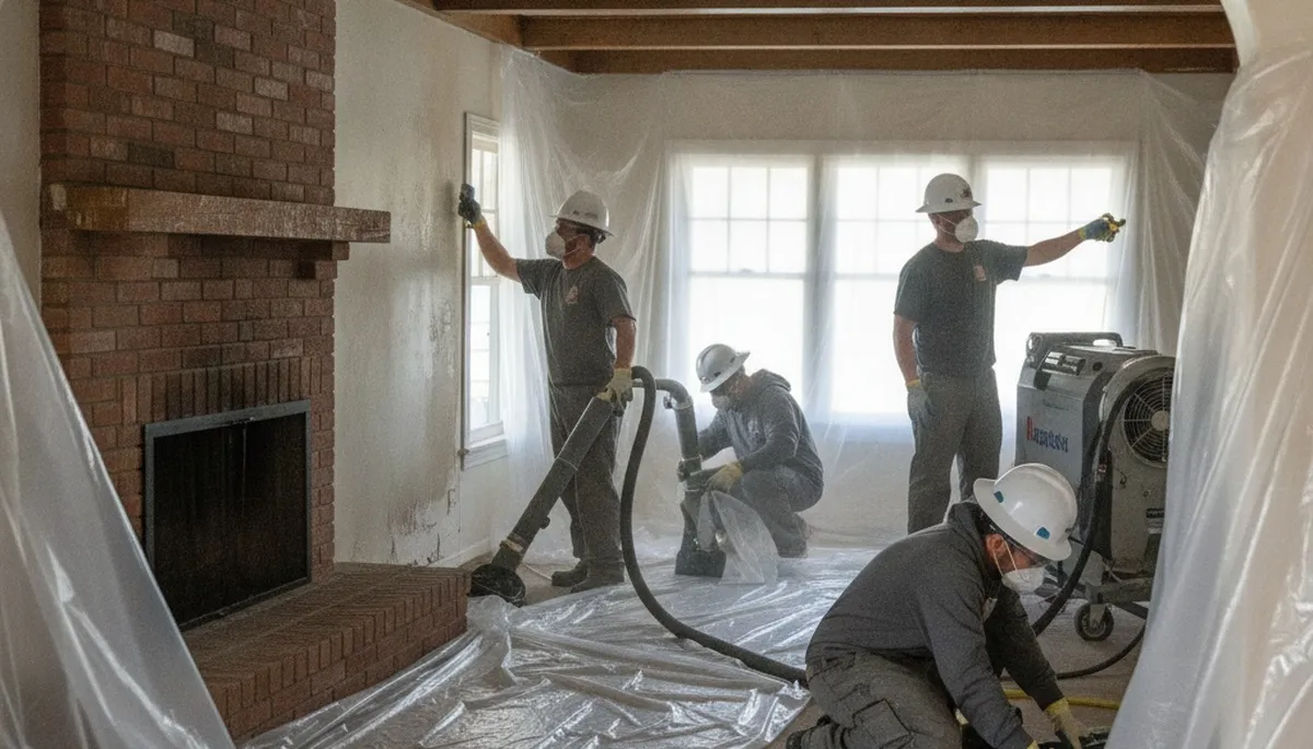 Water damage restoration team in Visalia, CA providing fast cleanup and repair services