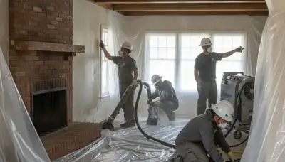 Water damage restoration team in Visalia, CA providing fast cleanup and repair services