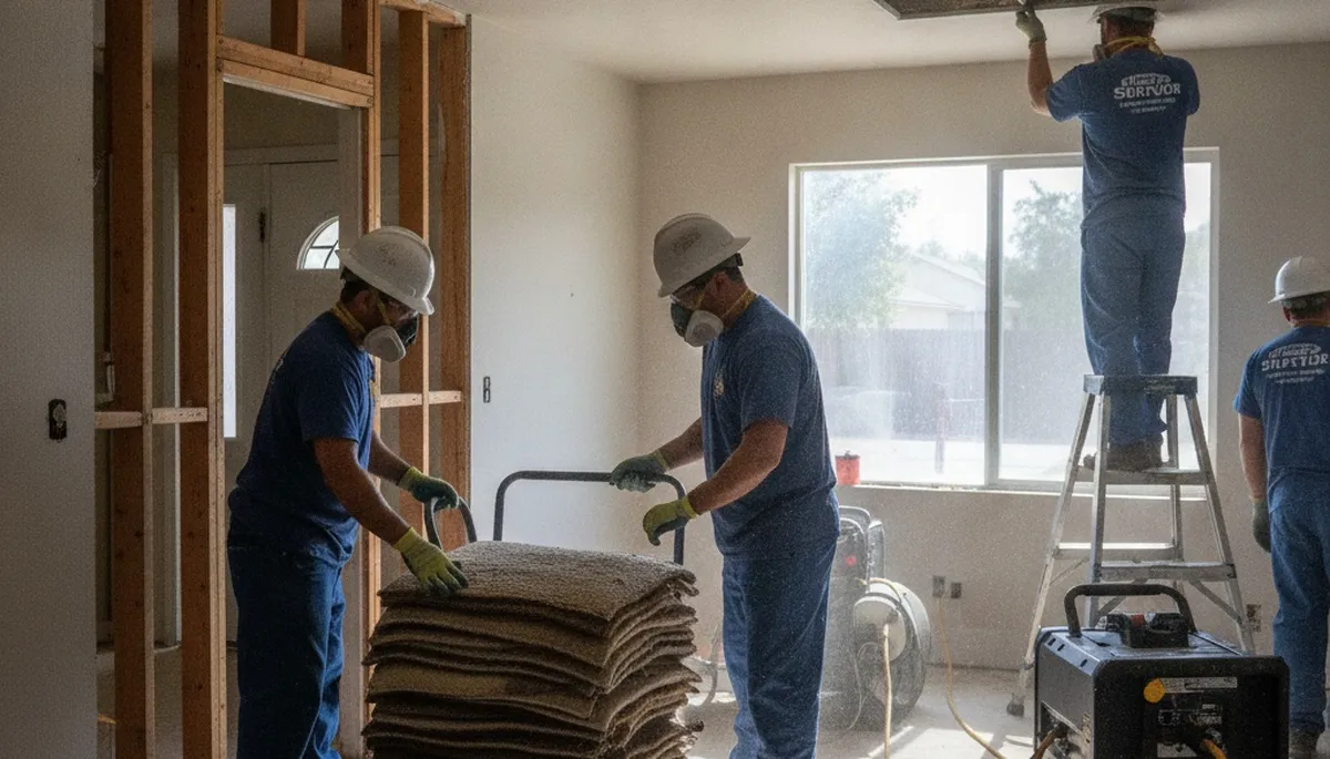 Water damage restoration team serving Visalia, CA with professional cleanup and drying services