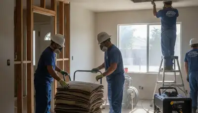 Water damage restoration team serving Visalia, CA with professional cleanup and drying services
