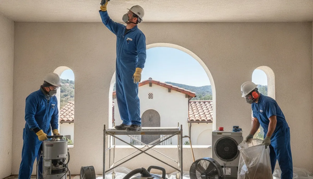 Water damage restoration team in Visalia, CA providing fast residential and commercial cleanup services