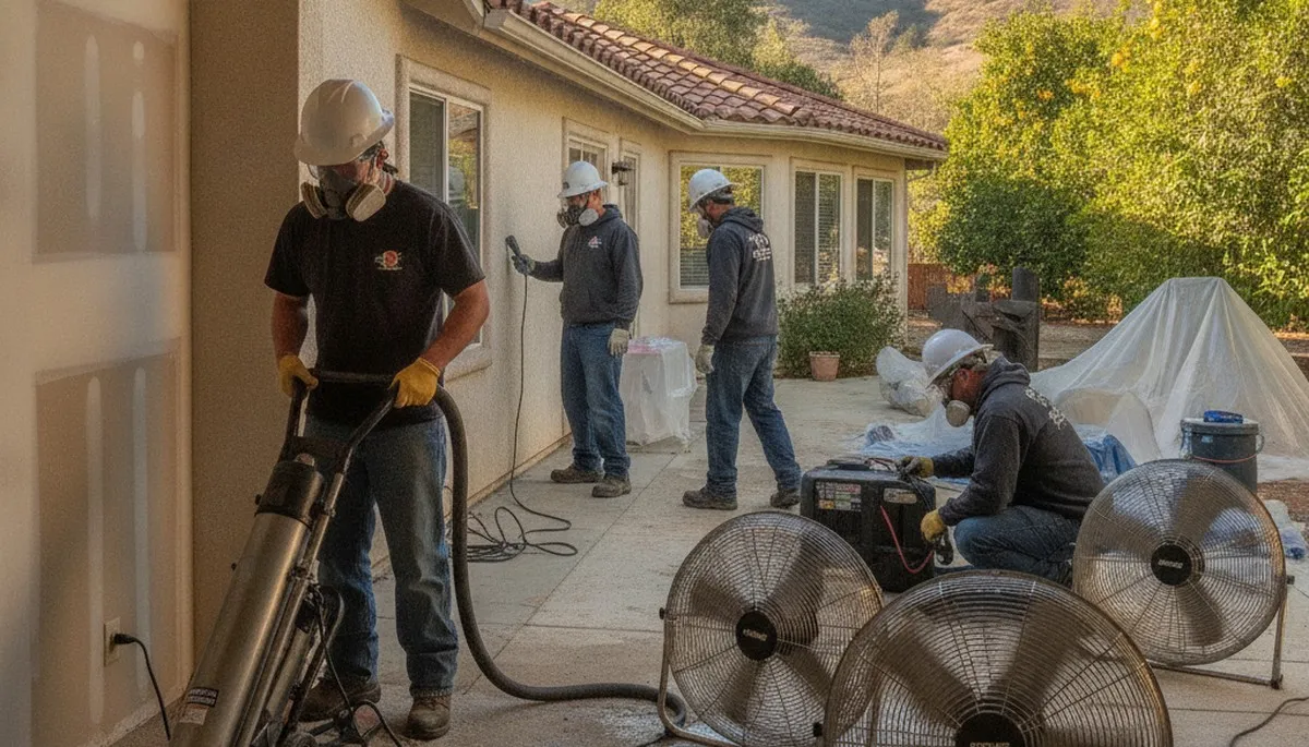 Water damage restoration team serving Visalia, CA with professional cleanup services
