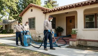Water damage restoration team in Visalia, CA providing fast cleanup and repair services
