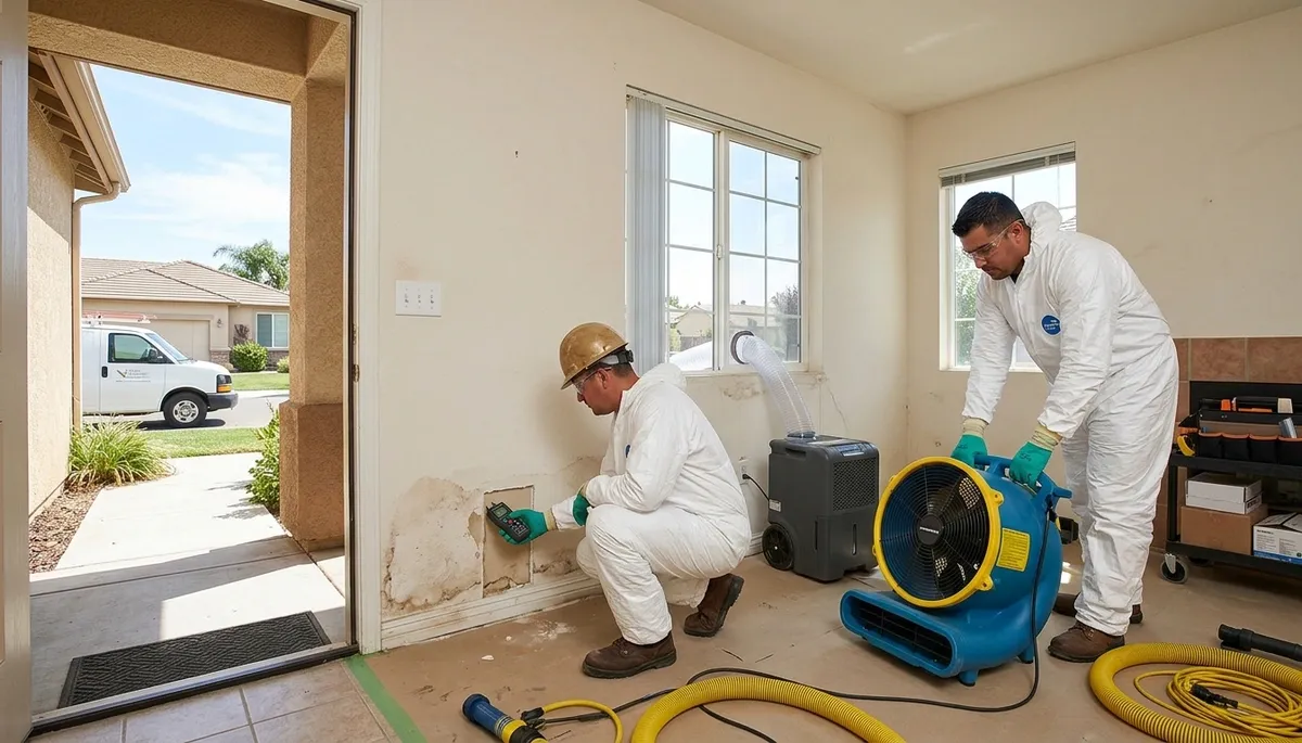 Water damage restoration team serving Visalia, CA for emergency cleanup and repairs
