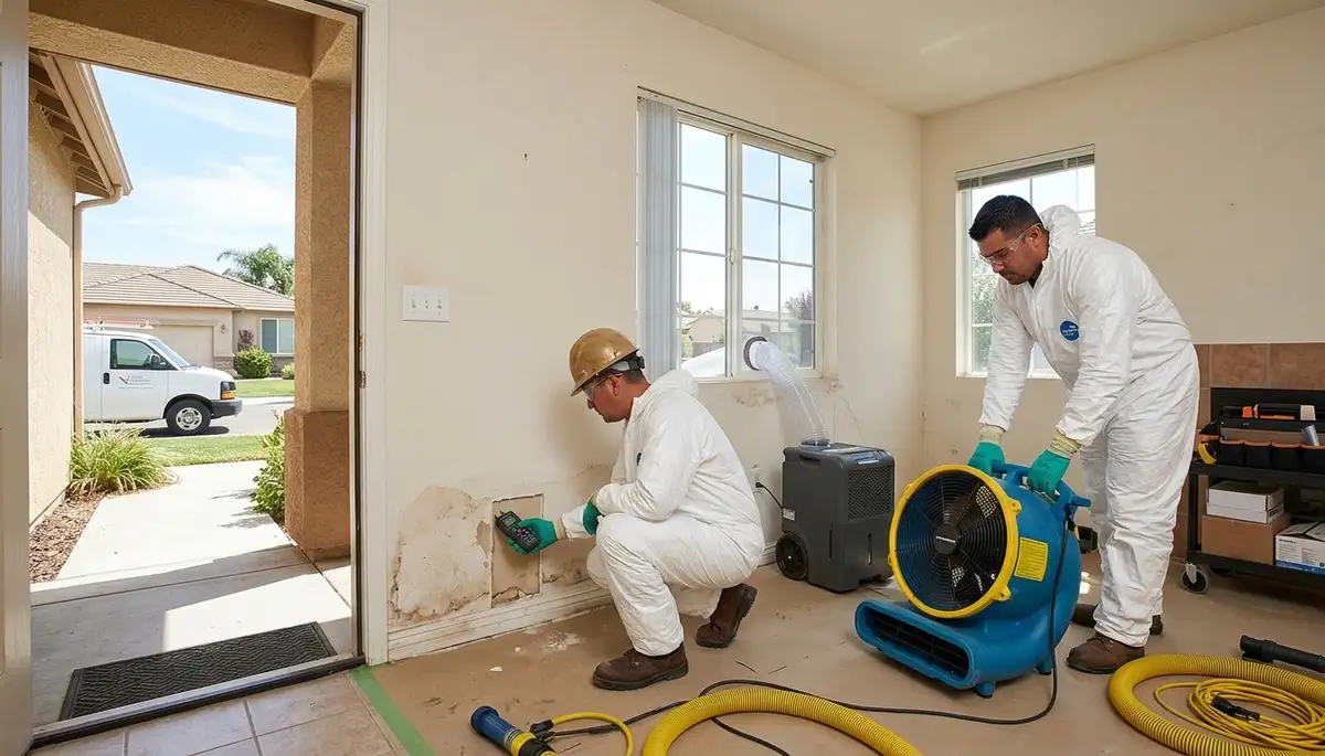 Water damage restoration team serving Visalia, CA for emergency cleanup and repairs