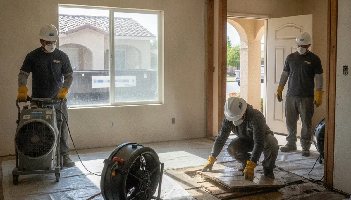 Water damage restoration team serving Visalia, CA for fast cleanup and repair