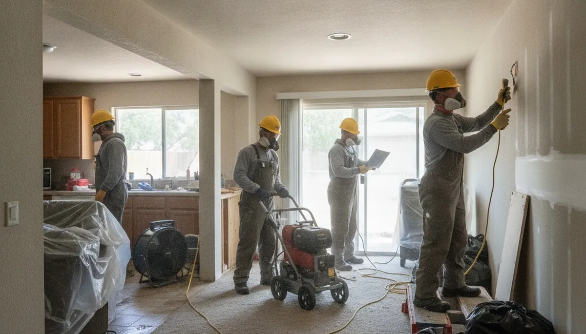 Water damage restoration team serving Visalia, CA with professional cleanup and repair services