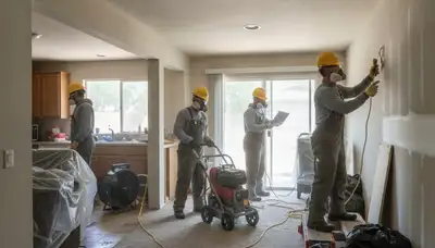 Water damage restoration team serving Visalia, CA with professional cleanup and repair services
