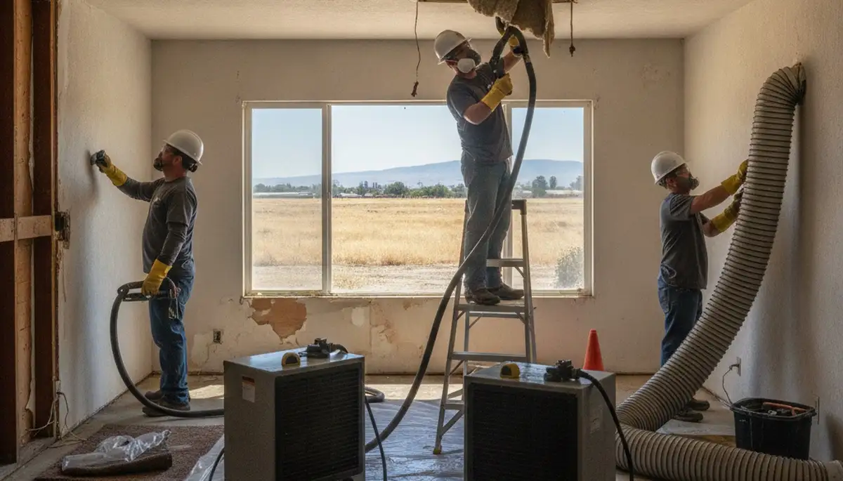Water damage restoration team serving Visalia, CA for fast emergency cleanup and drying
